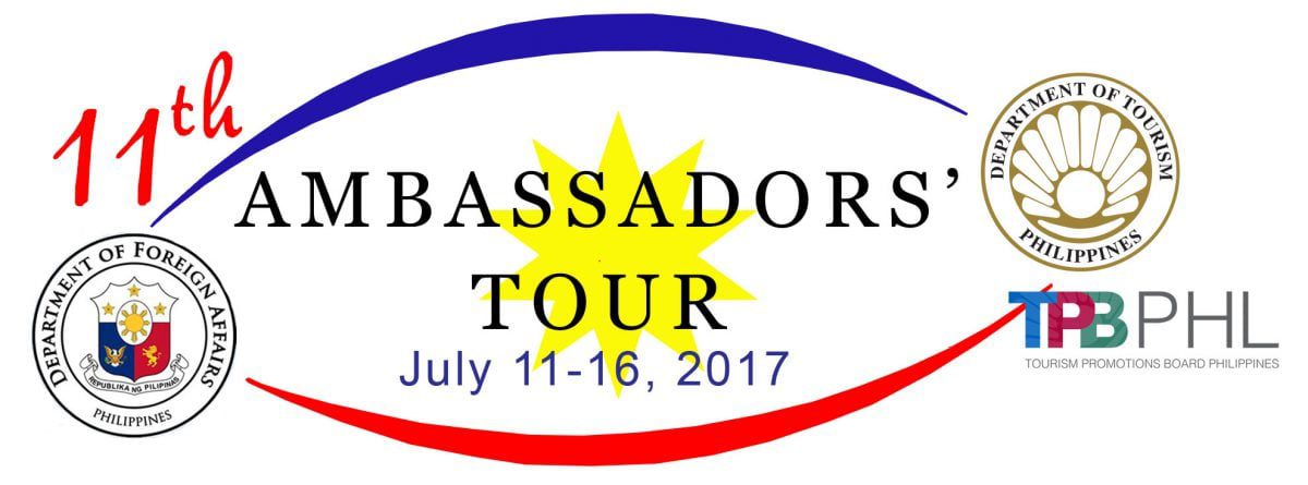 Philippine Department of Tourism Secretary Wanda Teo invites you to the 11th  Ambassadors Tour this July 11-16, 2017