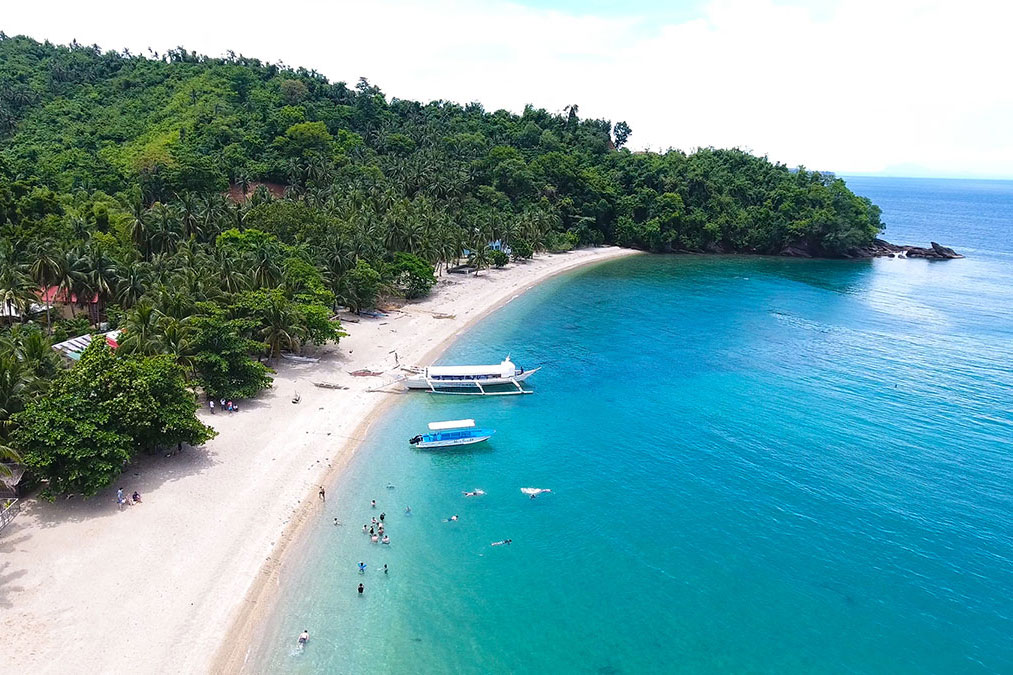 Puerto Galera shoreline in the Philippines